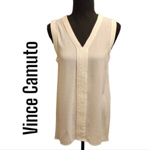 Vince Camuto womans ivory vneck sleeveless tank size xs